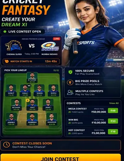 CricCric10ket (Cric10 cricket) fantasy cricket & matchday visual 3